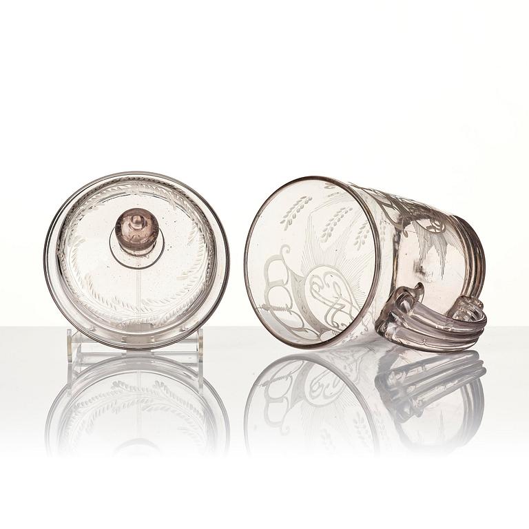 A tankard, possibly Henrikstorp, Sweden, 18th century.