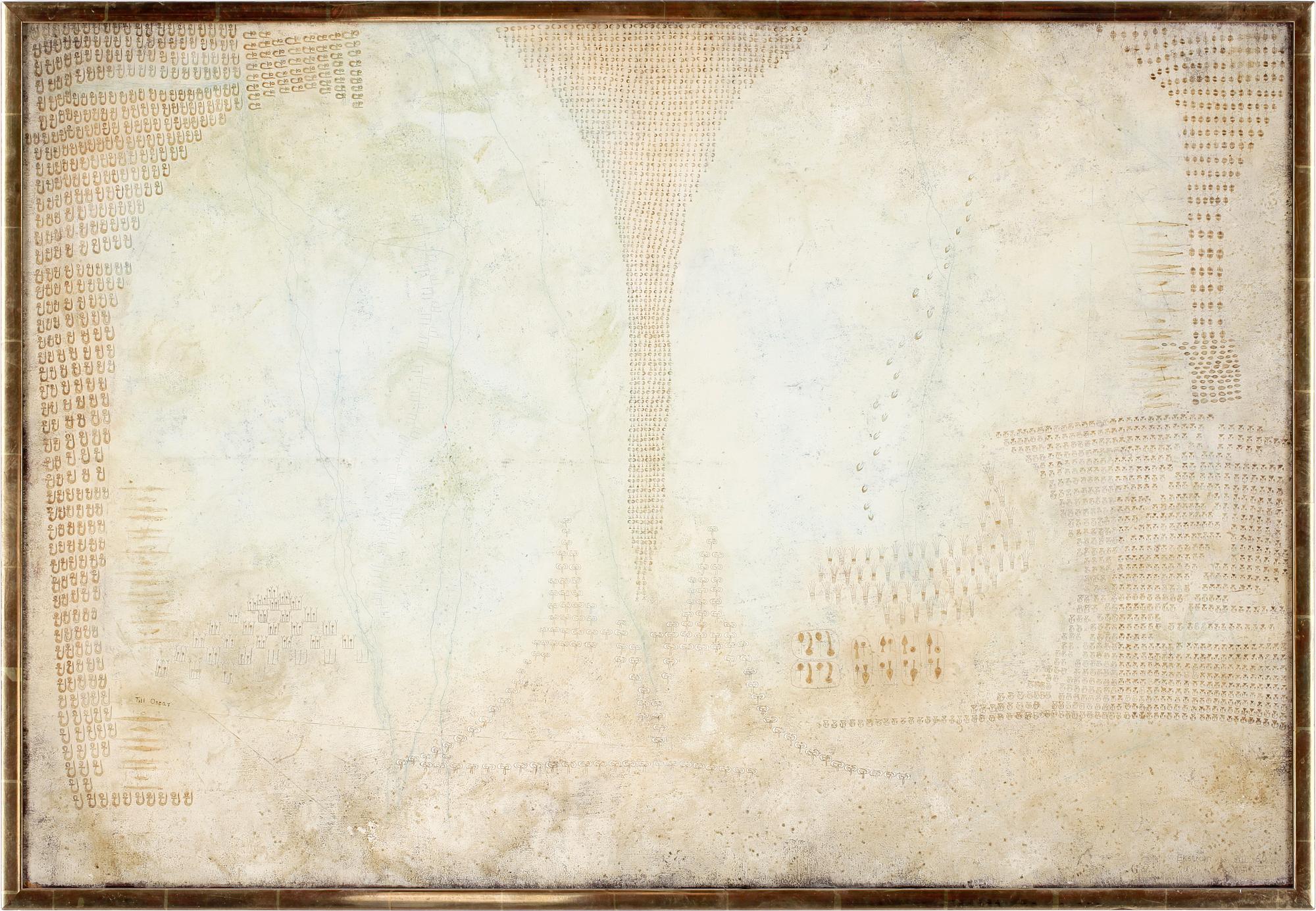 THEA EKSTRÖM, olja på pannå, sign Ekström och dat 12/8-60.