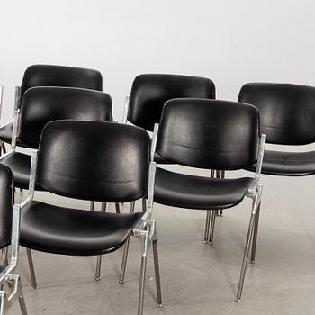 GIANCARLO PIRETTI, a set of 10 chairs by Giancarlo Piretti for Castelli Italy.