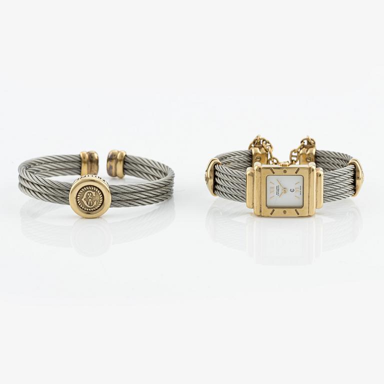 Philippe Charriol set with a necklace, a ring, a pair of earrings, a bracelet and a wristwatch.