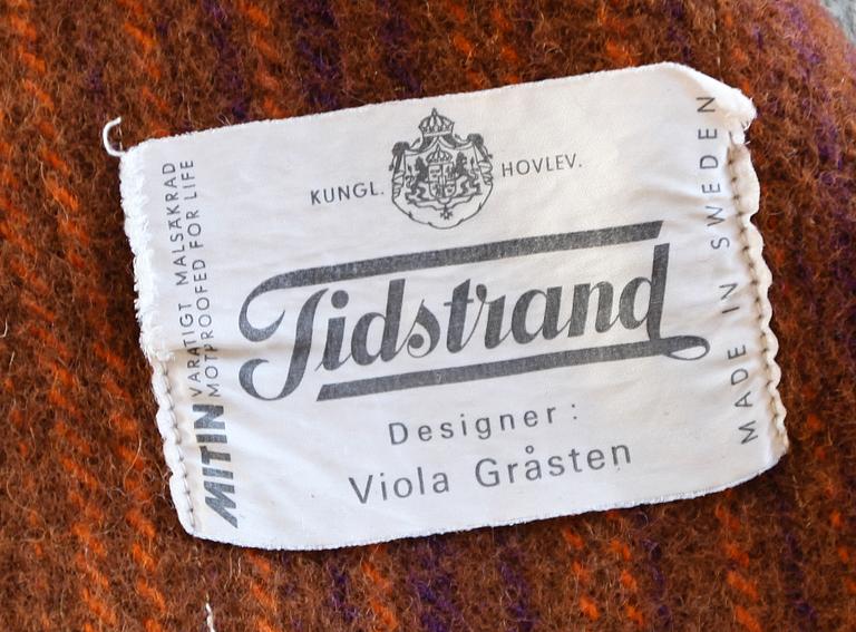 FILTAR, 2 st, ull, Viola Gråsten, Tidstrand, 1960-/70-tal.