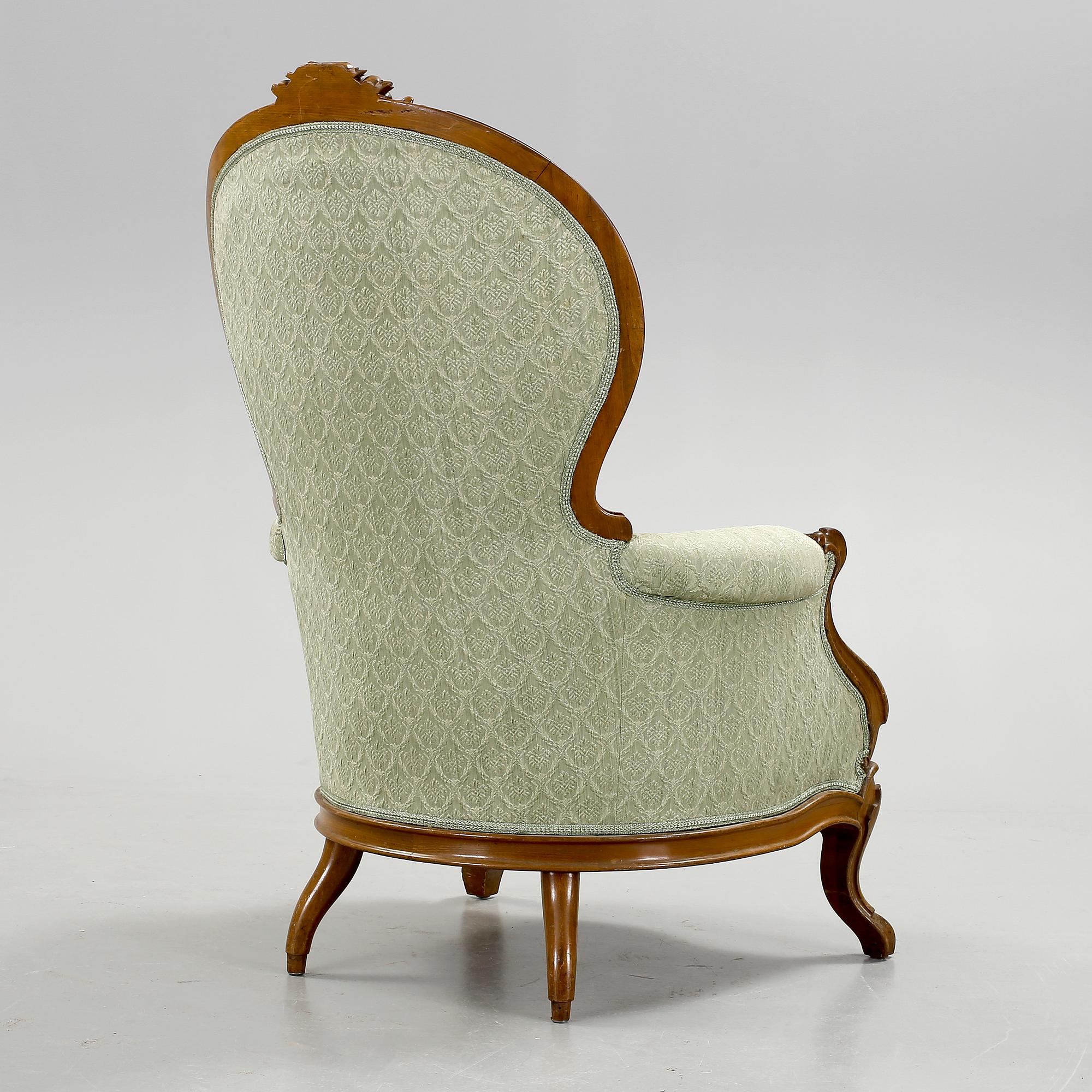 FÅTÖLJ, nyrokoko, 1800-talets slut.