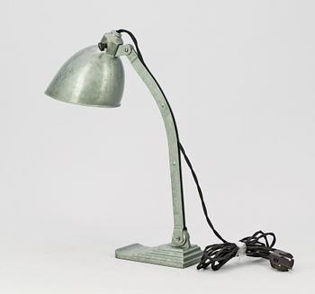 SKRIVBORDSLAMPA, metall, 1930-tal.