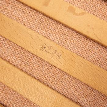 Børge Mogensen, an oak easy chair and ottoman "The sledge 2254 and 248", Fredericia Stolefabrik, Denmark.