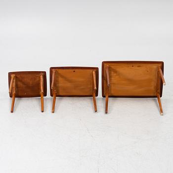 Nesting tables, 3 pieces, 1950s.
