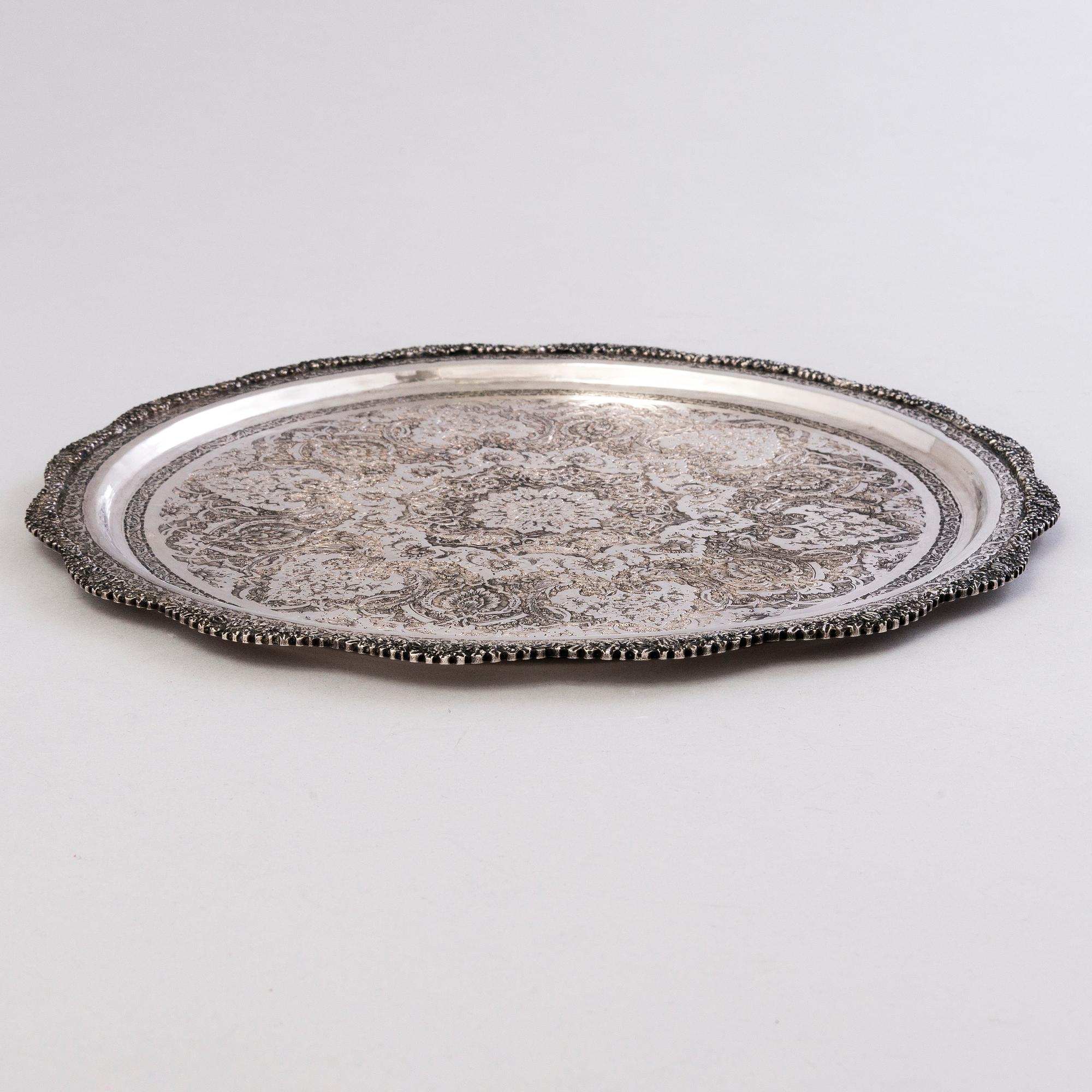 BRICKA, silver, Persien, 1900-tal.