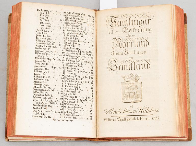 History and Swedish topography (Jämtland, Medelpad, Ångermanland), 3 vols.