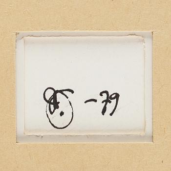 Ulf Rahmberg, mixed media on paper, signed and dated -79 on verso.