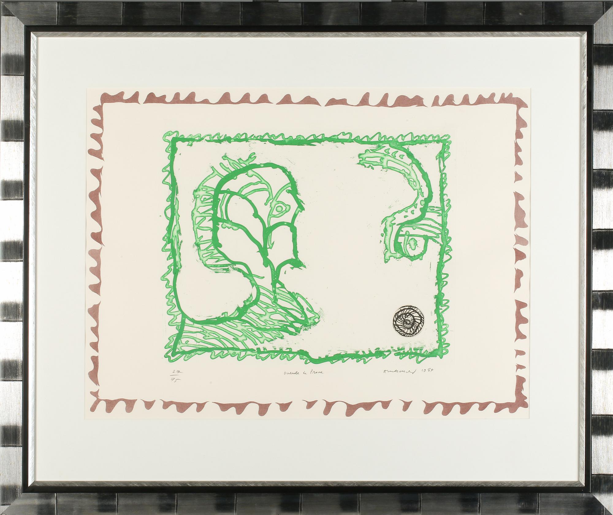 PIERRE ALECHINSKY, färgetsning, signerad, daterad 1984 samt numrerad 27/75.