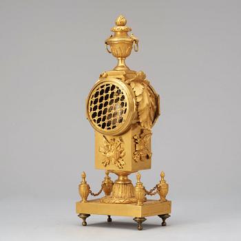 A Louis XVI late 18th century gilt bronze mantel clock for the Russian market.