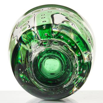 Edvin Öhrström, a "Flickan och duvan" (The Girl and the Dove) ariel glass vase, Orrefors 1944, no 281.