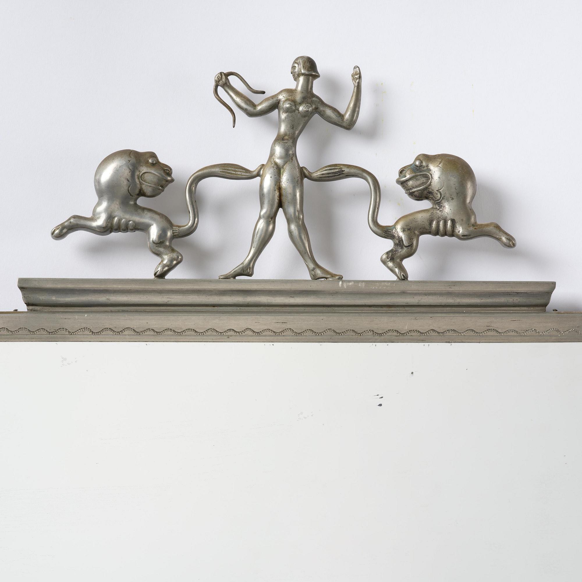 Nils Fougstedt, a Swedish Grace pewter mirror, Herman Bergman konstgjuteri, Stockholm, 1932.