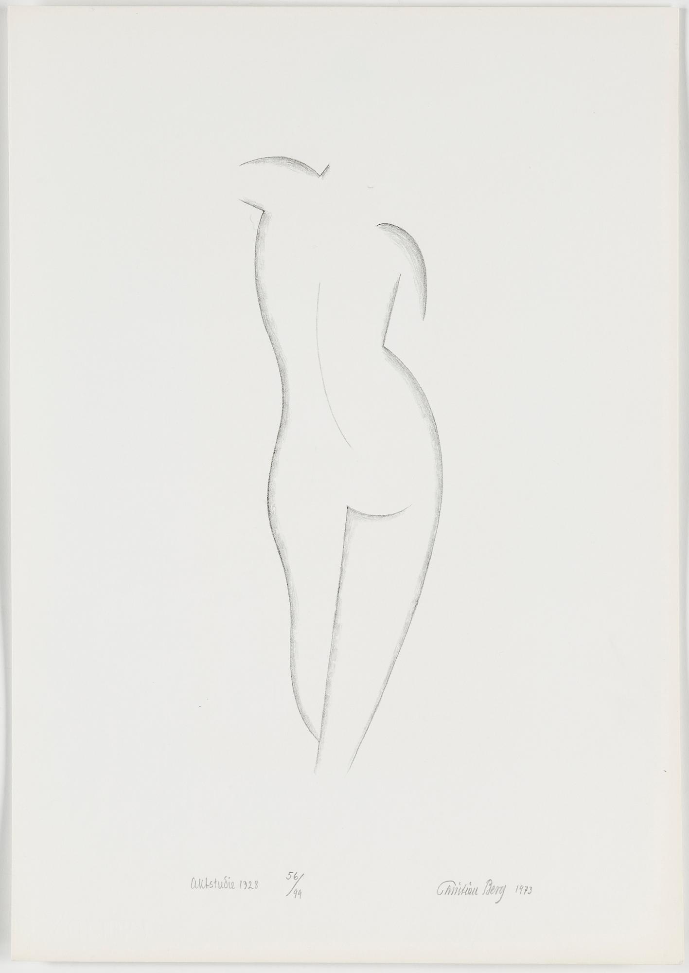 CHRISTIAN BERG, folder with five lithographs, no 56, signed 1973.