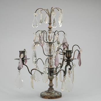 BORDSLYSTRAR, ett par, 1900-talets första hälft.