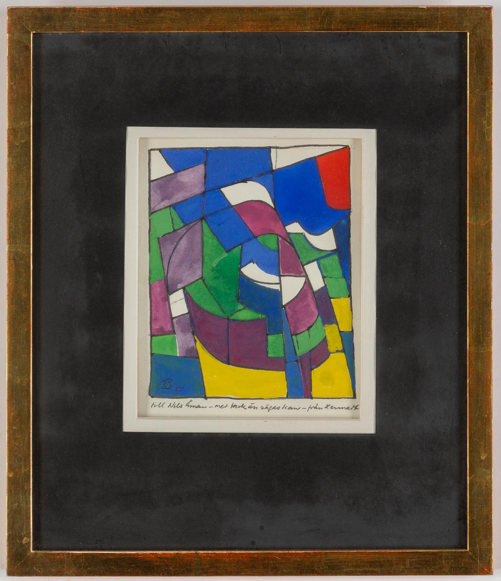 LENNART RODHE, gouache, signed.