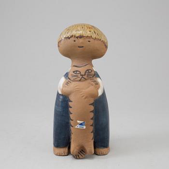 LISA LARSON, a stoneware figurine, "Pelle", Gustavsberg.