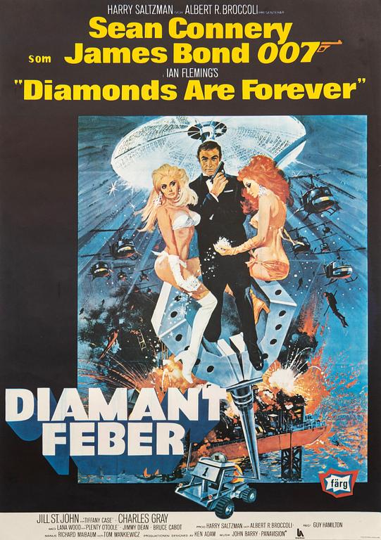 Filmaffisch James Bond "Diamant Feber" (Diamonds are Forever").