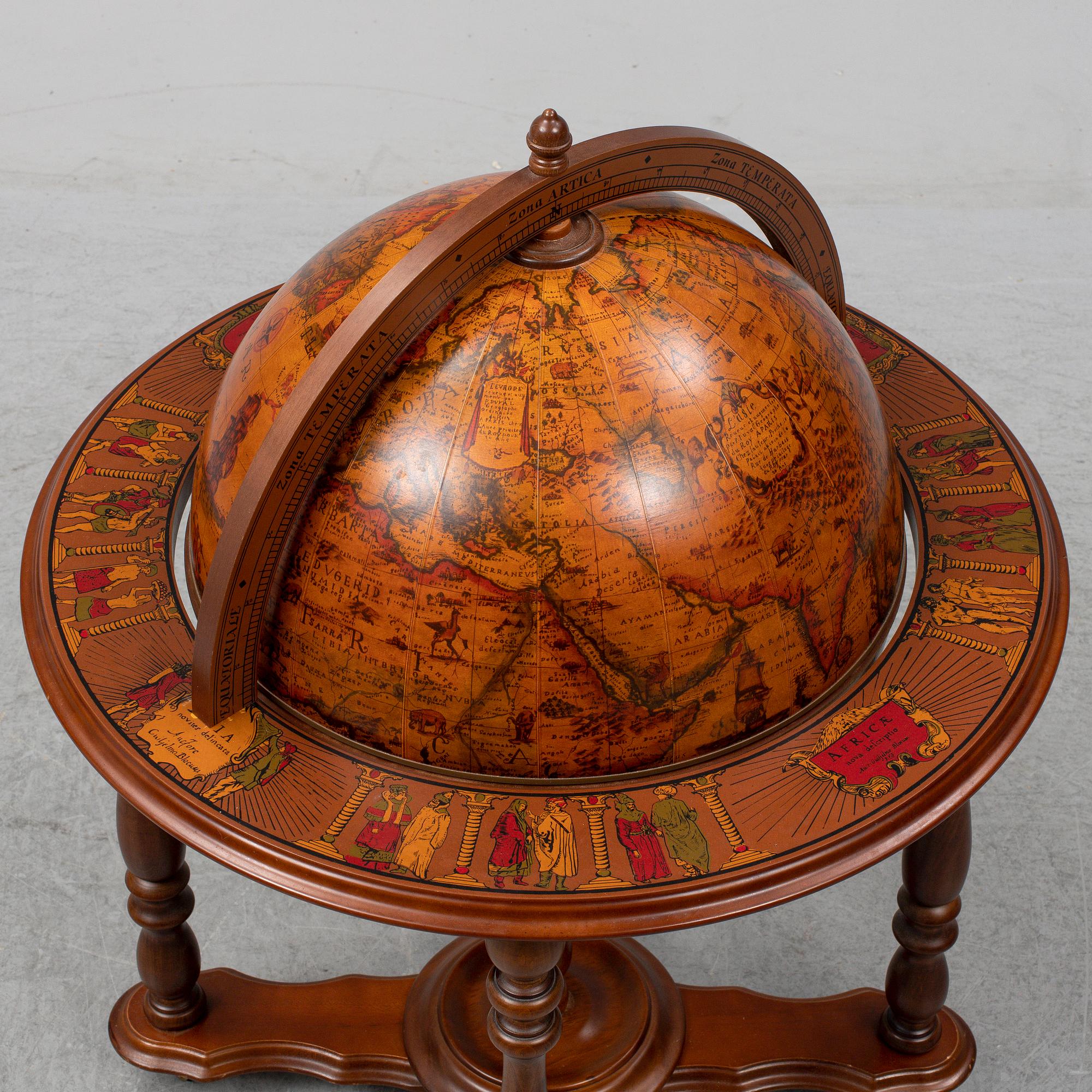 A bar globe, second half of the 20th century.