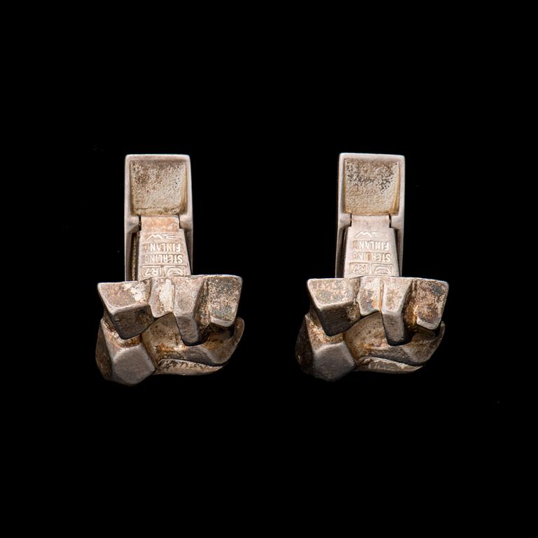 MANSCHETTKNAPPAR, sterlingsilver, Björn Weckström Lapponia 1970. Tot vikt 19,7 g.