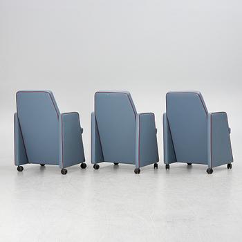 Three armchairs 1980s.