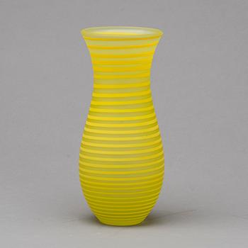 GUNNEL SAHLIN, a signed Kosta glass vase.