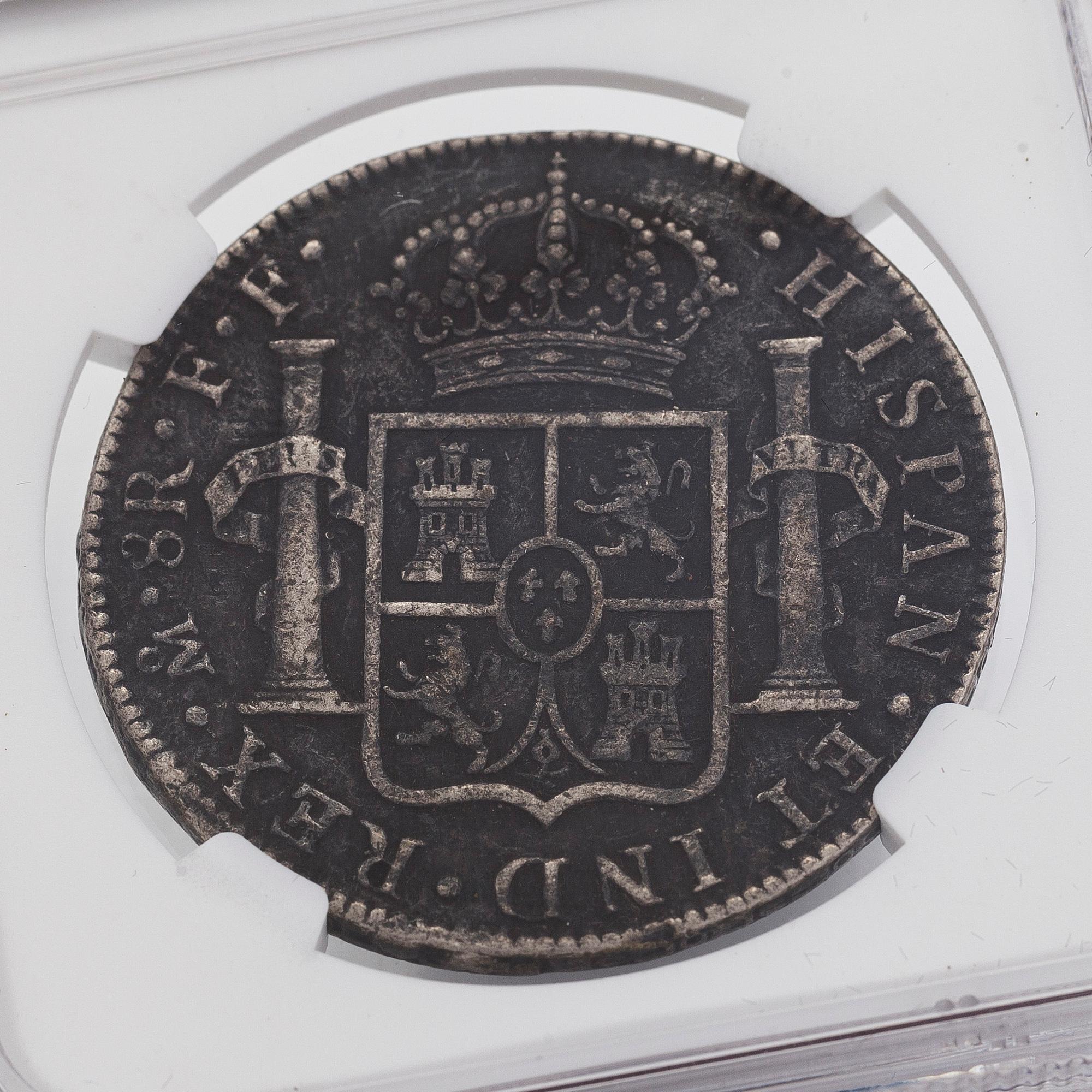 Hopearaha, 8 reales, El Cazador, 1772-1783.