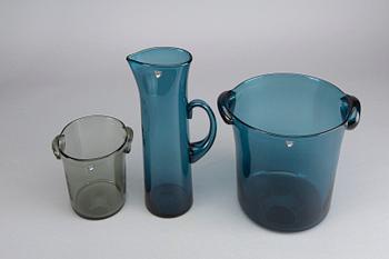 NILS LANDBERG, 3 pcs, Orrefors, mid 30th century / latter part.