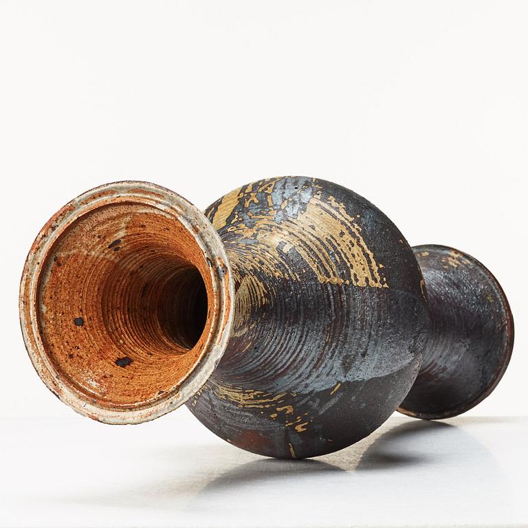 Kyllikki Salmenhaara, a stoneware floor vase, Arabia, Finland 1950's.