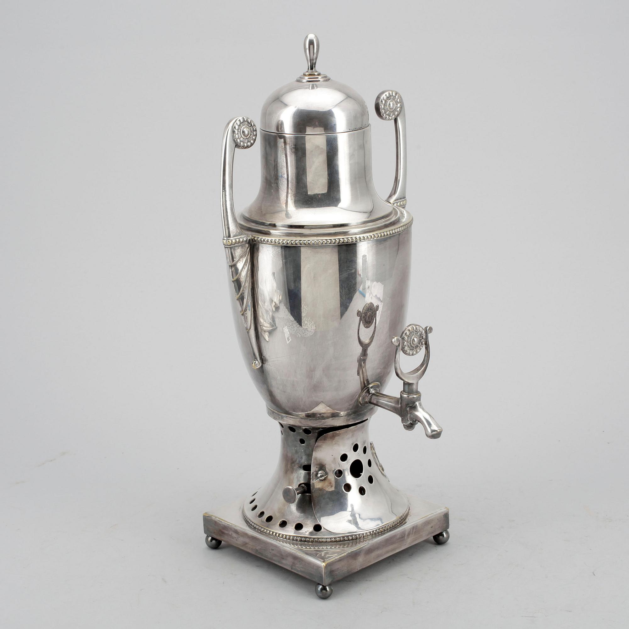 SAMOVAR, vitmetall, Ryssland, 1800-tal.