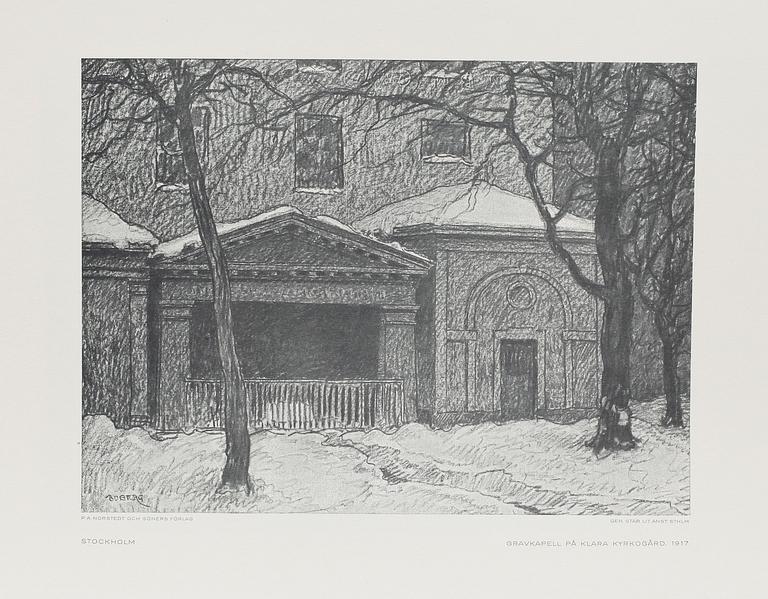 FERDINAND BOBERG, tryck, ca 200 st, 1900-talets början.