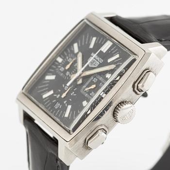 Heuer, Monaco, by Tag Heuer, armbandsur, kronograf, 38 x 38 (46,5) mm.