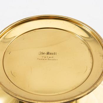 Bowl on foot "The Royal Bowl" Ystad Metall mid-20th century brass.