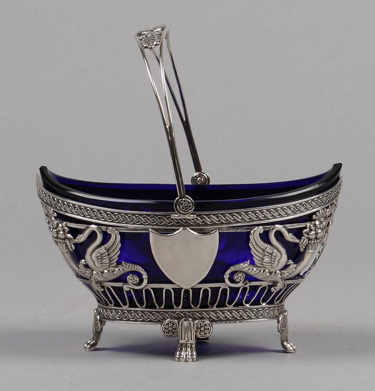 KONFEKTSKÅL, silver, sengustaviansk stil, Sverige 1938.