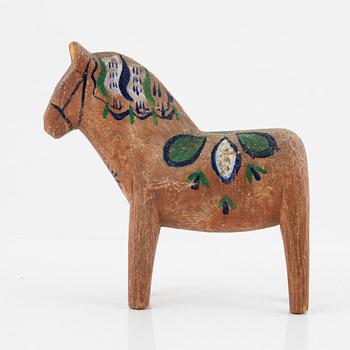 A 'Dala' horse, carved wood, early 20th century.