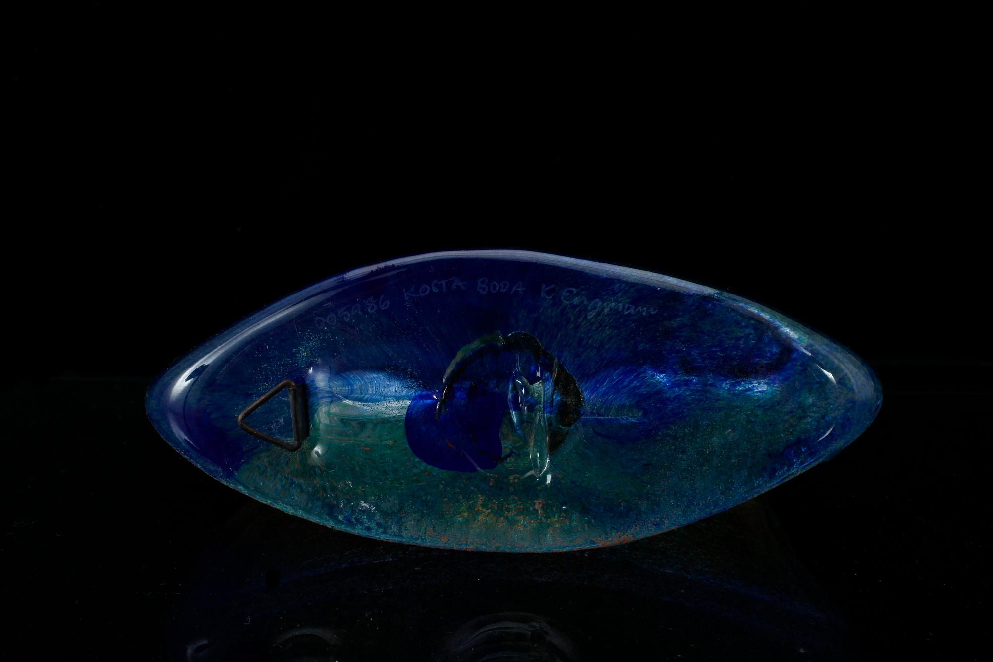 KJELL ENGMAN, skulptur, glas, Kosta, signerad o numr 005986.