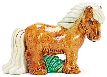 A Gunnar Nylund stoneware figure of a horse, Rörstrand.