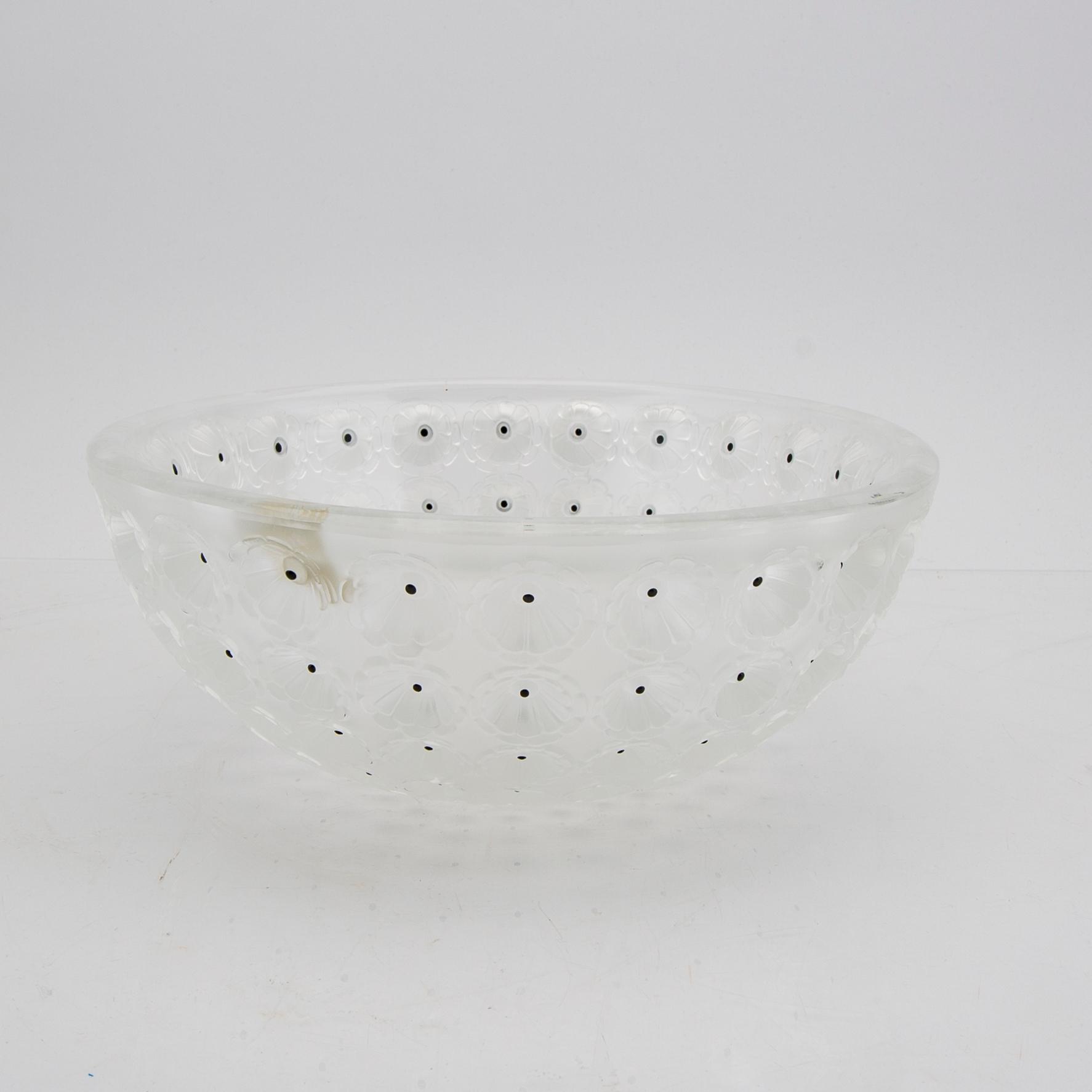 René Lalique, bowl "Nemours", France, second half of the 20th century cast glass.