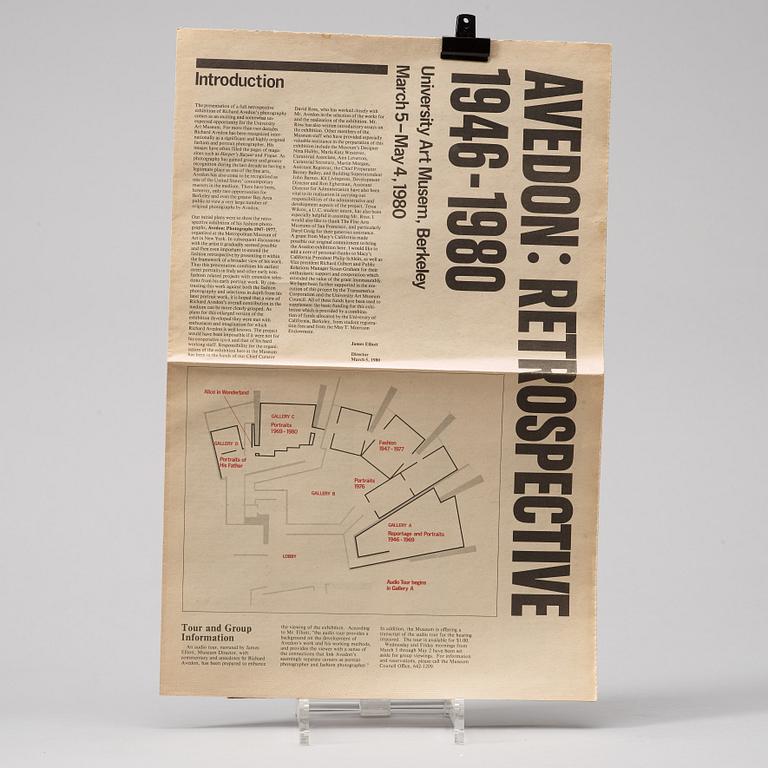 Photo books, 6, books and 9 small folders, Richard Avedon.