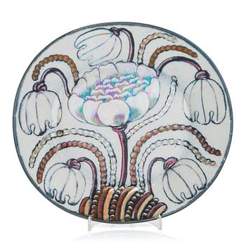 Birger Kaipiainen, a decorative plate signed Kaipiainen Arabia.