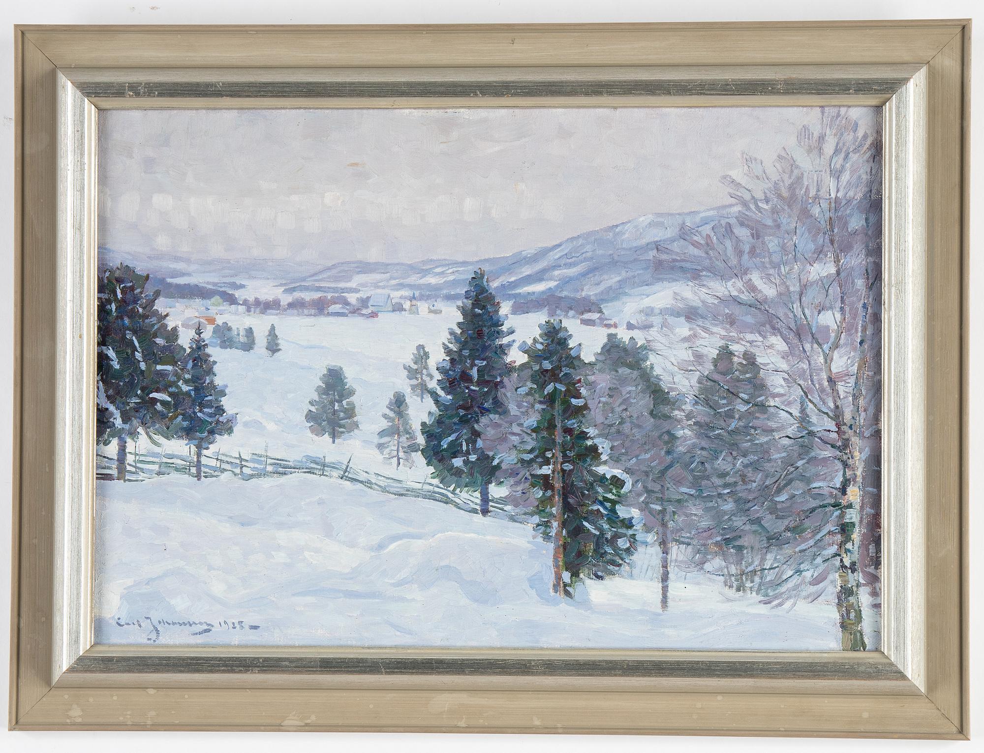 Carl Johansson, oil on canvas, signed and dated 1928.