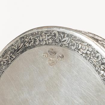 Ask med lock, silver, Persien (Iran), sen Qajardynasti / tidigt 1900-tal.