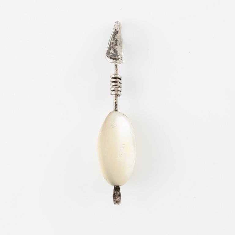 Vivianna Torun Bülow-Hübe, a silver necklace with three pendants, executed in her own workshop, Stockholm 1950's.