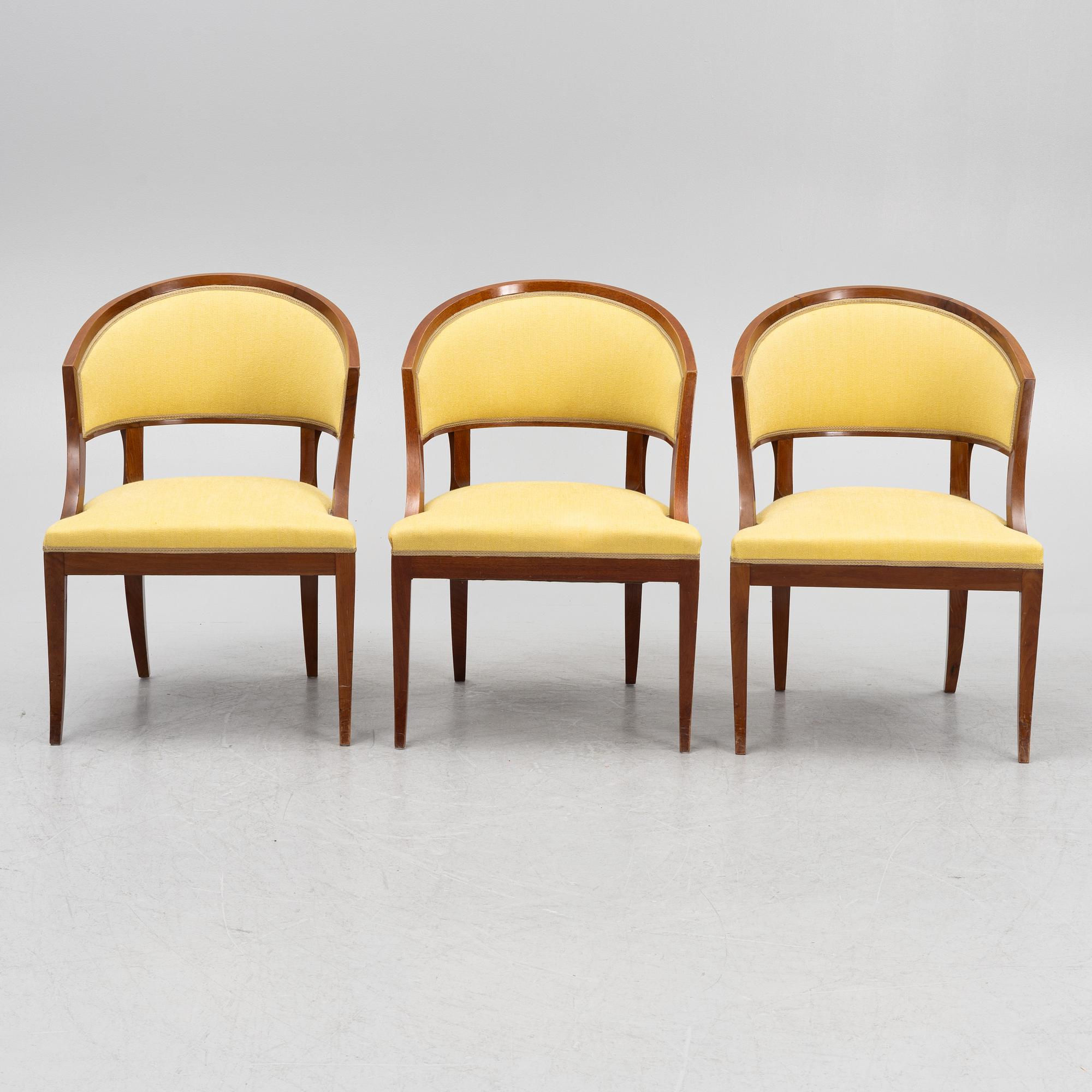 A gruop of three chairs, Helsingborg, Sweden, 1895.