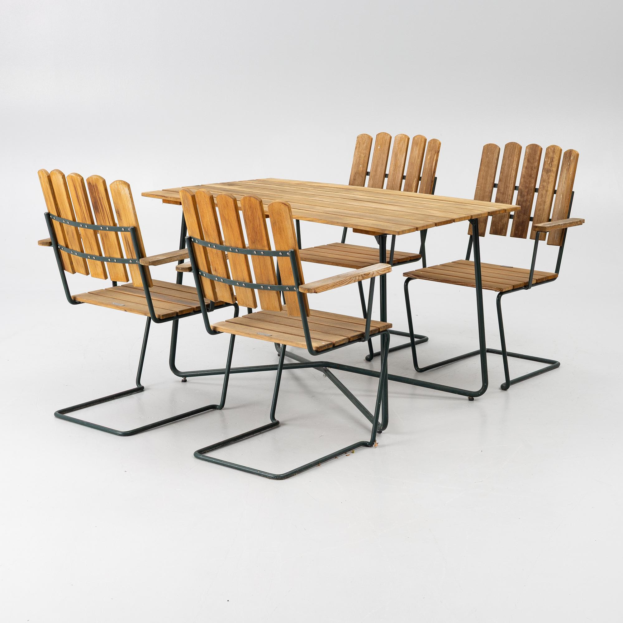 A five piece garden suite, Grythyttan, 2000s.