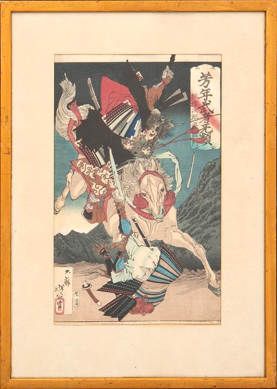 Tsukioka Yoshitoshi, color woodblock print, Japan 1883, Masakado.