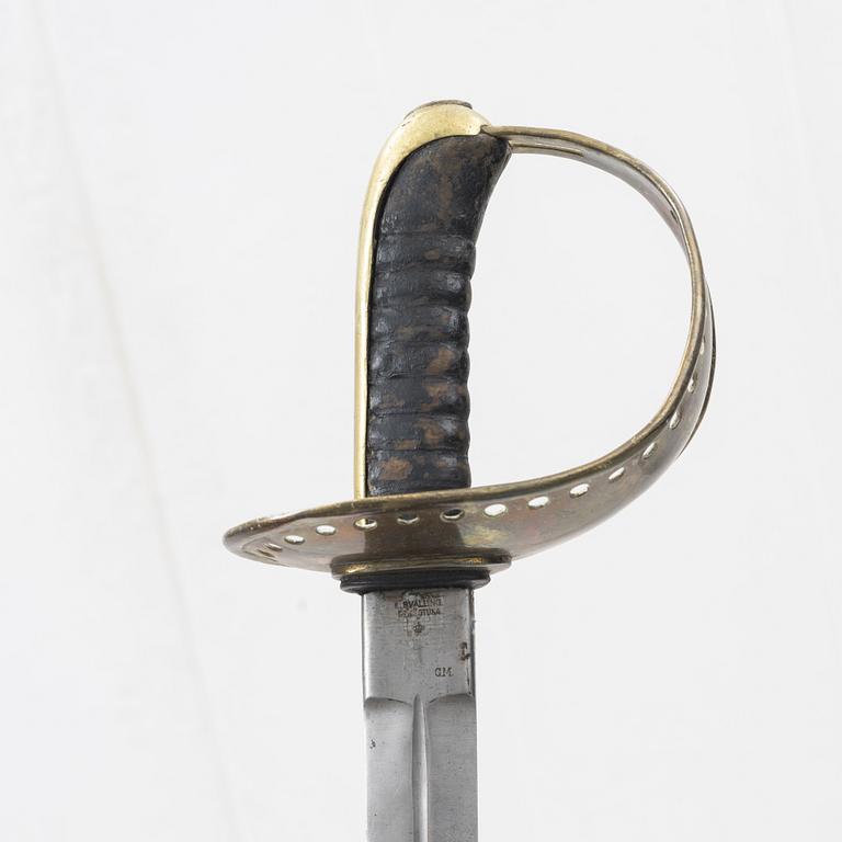 A Swedish cavalry sword with scabbard, 1893 pattern.