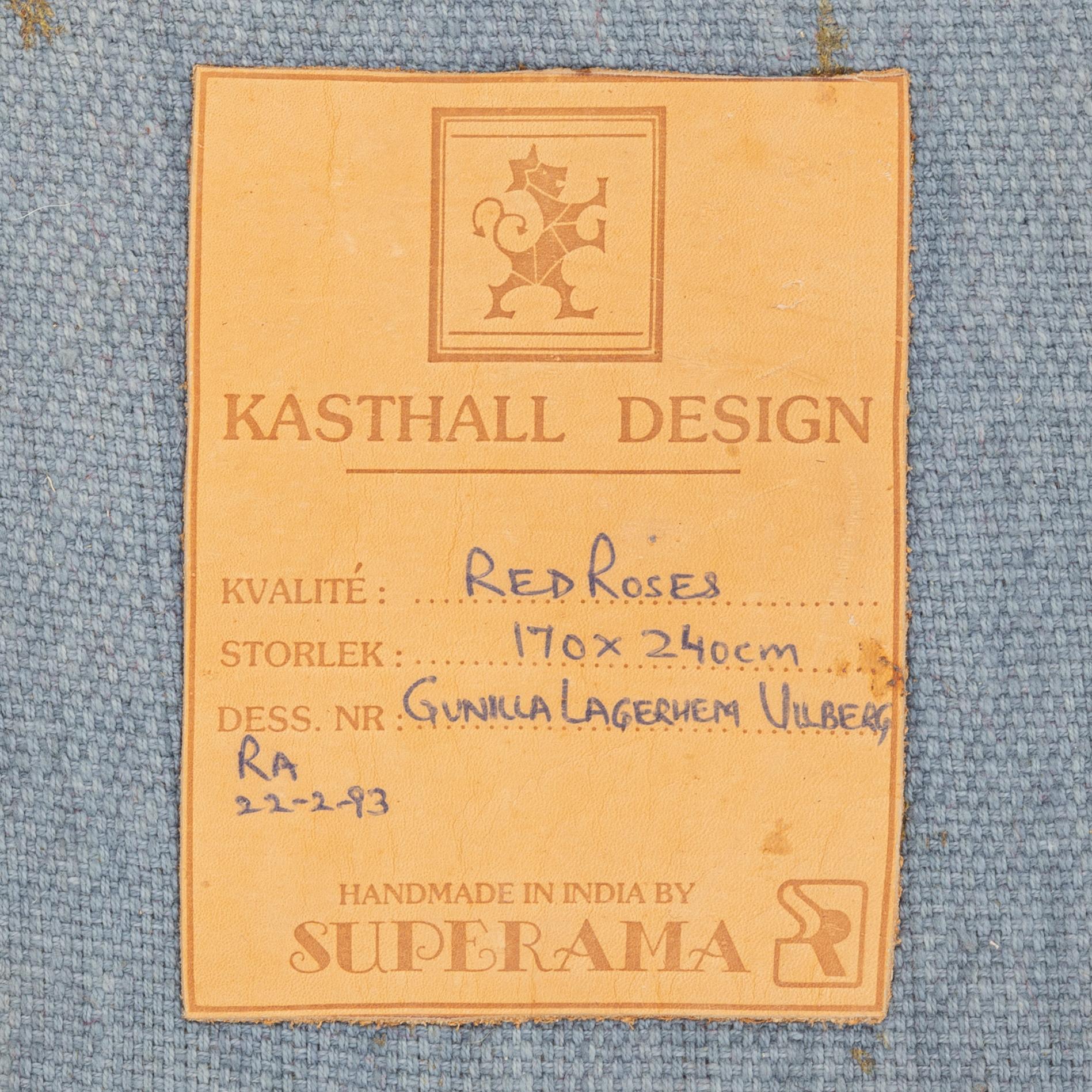 Gunilla Lagerhem Ullberg, matta, "Red Roses", Kasthall Design, 240 x 170 cm.