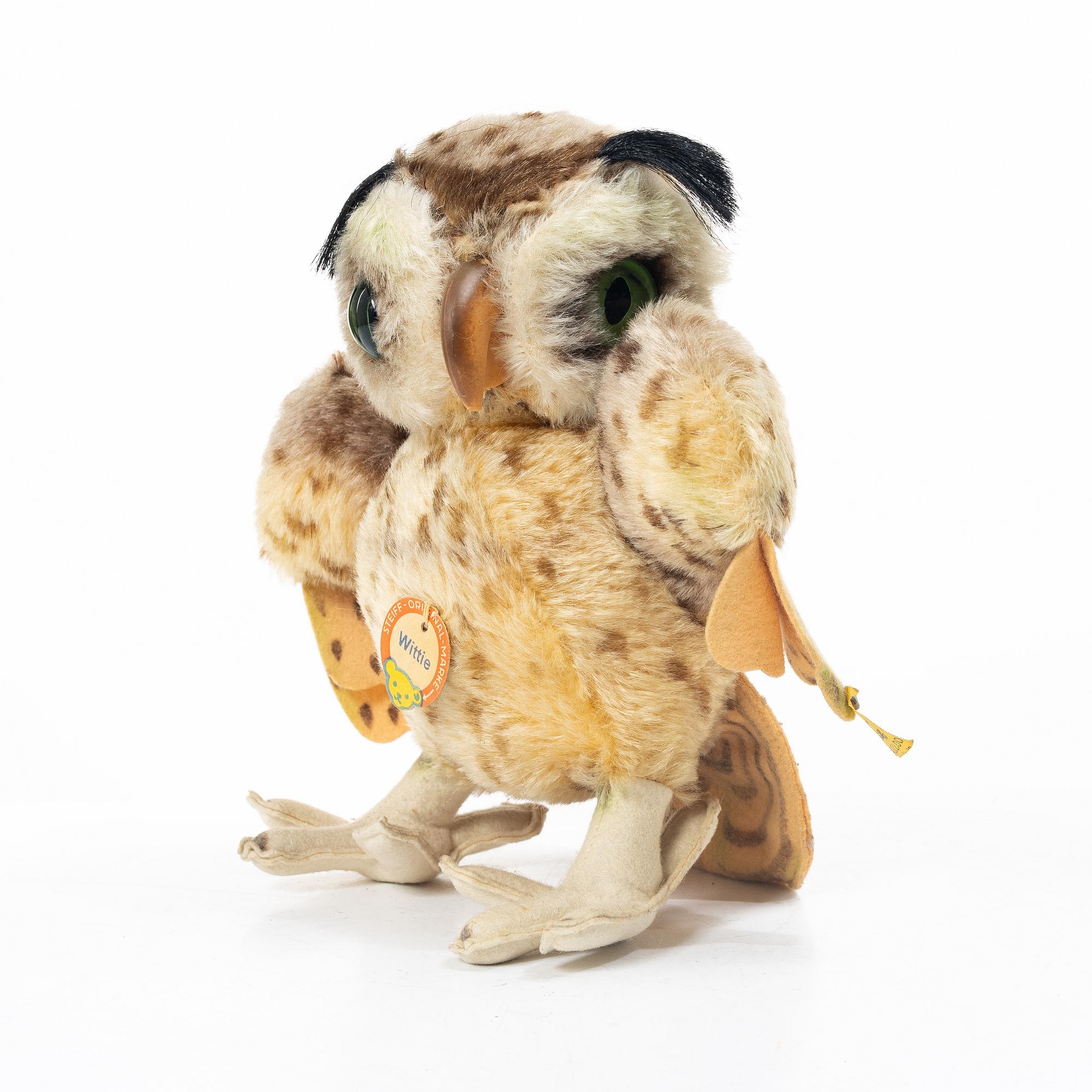 Steiff, leksaksdjur, 7 st, 1900-talets andra hälft.
