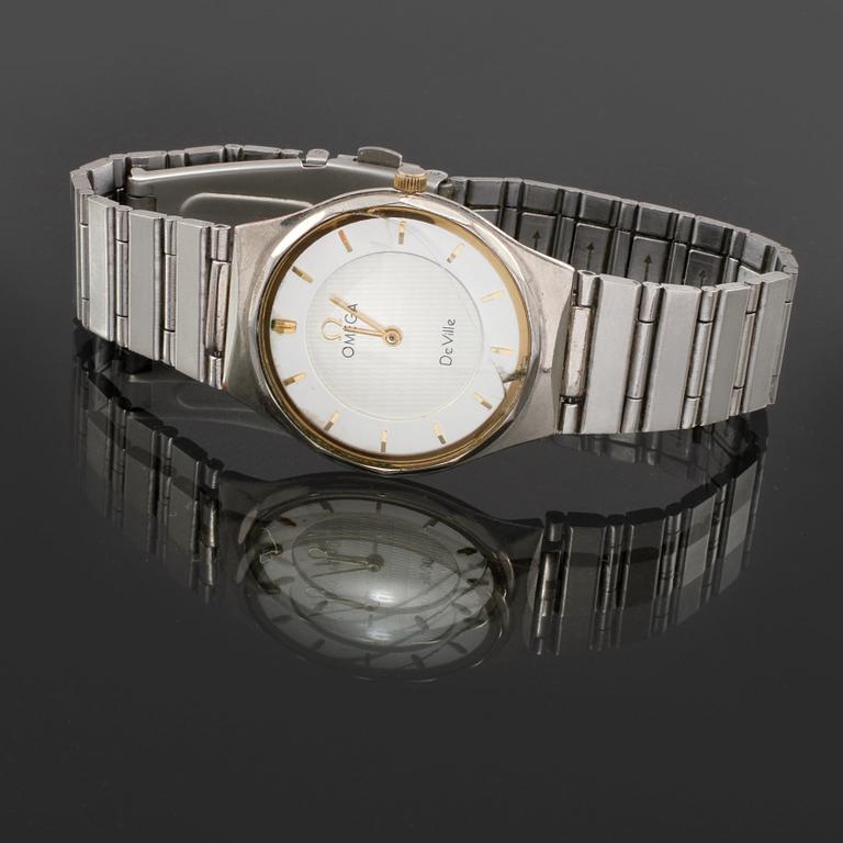 ARMBANDSUR, herr, stål, "De Ville",  Omega, 1900-talets senare del.