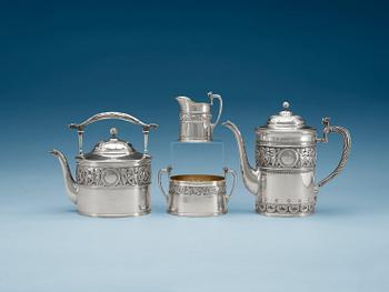 A C.G. Hallberg set of 4 pcs tea and coffee service, Stockholm 1906.